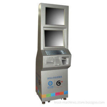 Sim Card Vending Register Desk Touchscreen Payment Kiosks, Dual Screen Kiosk